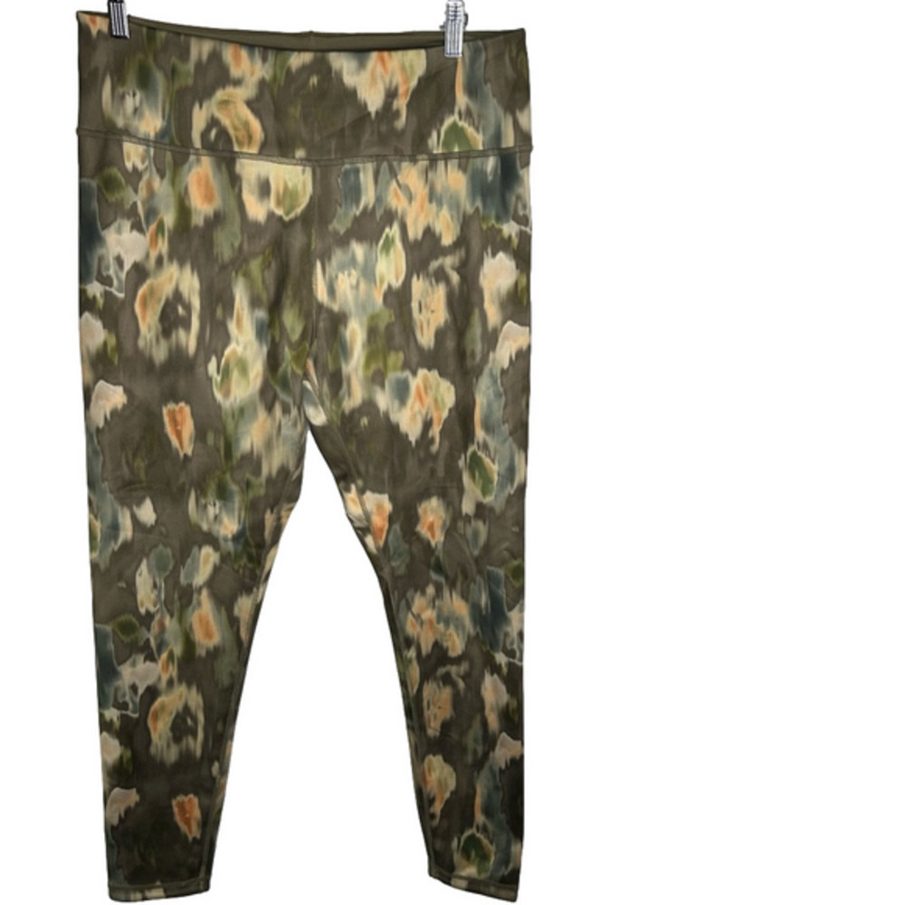 Reversible Green Patterned Leggings L